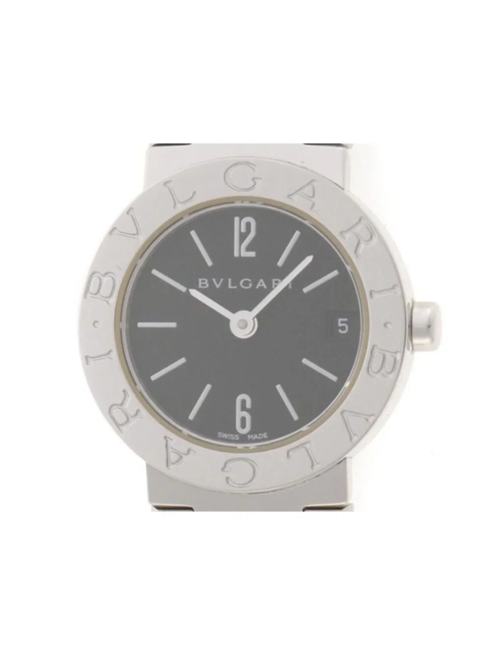 Bvlgari Watch Stainless Steel Black Dial Quartz